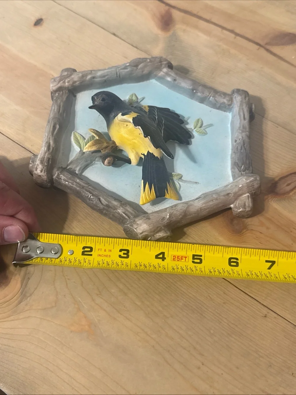 vintage MCM 3D plaster wall plaque Oriole manufactured by Inarco 1962 E-469